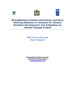 Strengthening Climate Information and Early Warning Systems in Tanzania for Climate Resilient Development and Adaptation to Climate Change Project