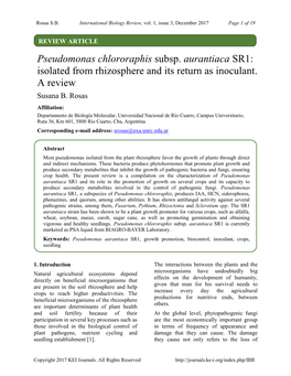 Pseudomonas Chlororaphis Subsp