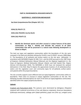 Part Iii. Environmental Resources Impacts Question 12