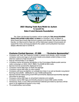 2021 Blazing Trails Run/Walk for Autism Eden II and Genesis