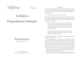 Is Belief a Propositional Attitude?