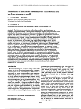 The Influence of Domain Size on the Response Characteristics of A