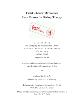 Field Theory Dynamics from Branes in String Theory