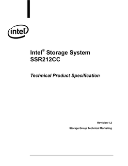 Intel Storage System SSR212CC