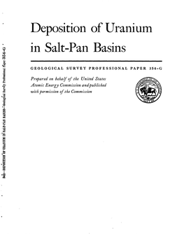 Deposition of Uranium in Salt-Pan Basins