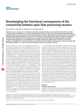Disentangling the Functional Consequences of the Connectivity