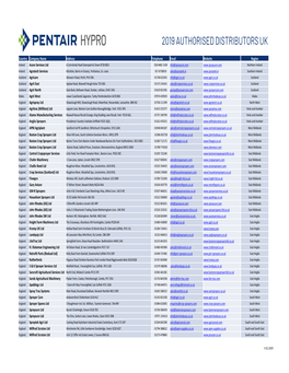 2019 Authorised Distributors Uk