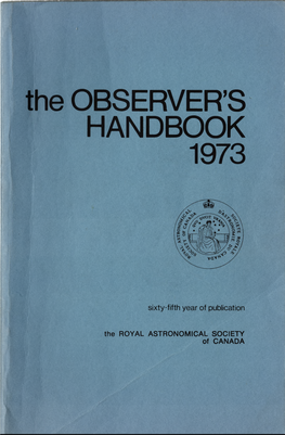 Observer's Handbook 1973