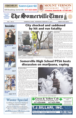 FEBRUARY 13, 2019 TWENTY-FIVE CENTS Inside: City Shocked and Saddened by Hit and Run Fatality