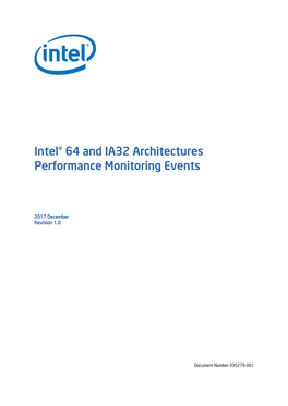 Intel® 64 and IA32 Architectures Performance Monitoring Events