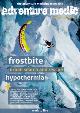 Frostbite Urban Search and Rescue Hypothermia