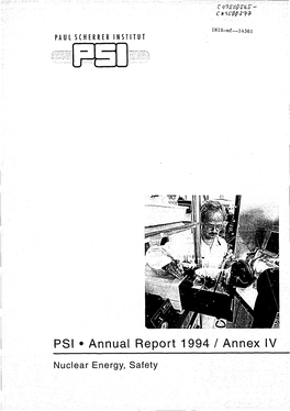 PSI • Annual Report 1994 / Annex IV