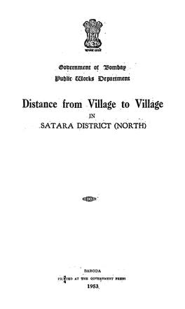 Distance.·. from Village to ·Village JN .SA TARA DISTRICT (NORTH)