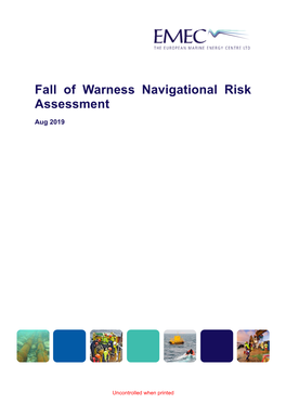 Fall of Warness Navigational Risk Assessment