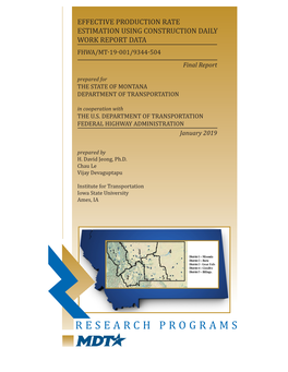 Effective Production Rate Estimation Using Construction Daily Work Report Data 19 001