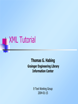 XML Tutorial