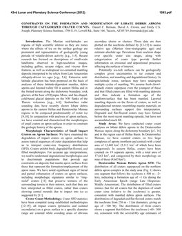 Constraints on the Formation and Modification of Lobate Debris Aprons Through Categorized Crater Counts