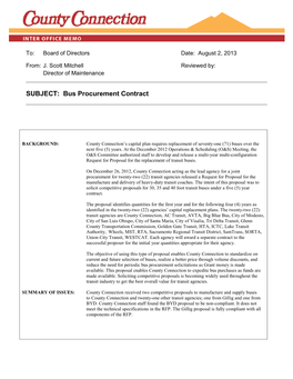 Bus Procurement Contract