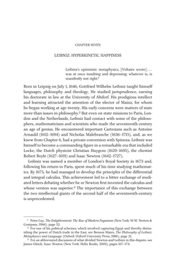 Leibniz: Hyperkinetic Happiness Born in Leipzig on July 1, 1646, Gottfried