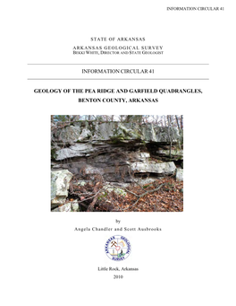 Information Circular 41 Geology of the Pea Ridge