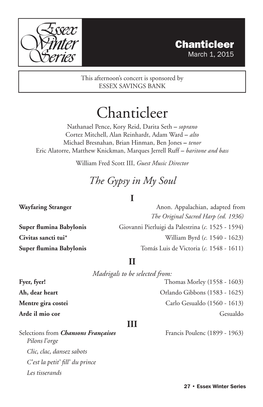 Chanticleer March 1, 2015