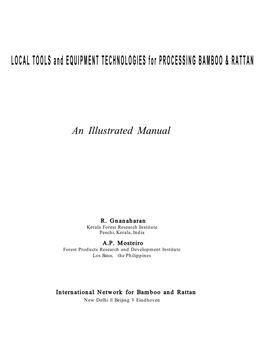 LOCAL TOOLS and EQUIPMENT TECHNOLOGIES for PROCESSING BAMBOO & RATTAN