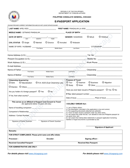 E-Passport Application