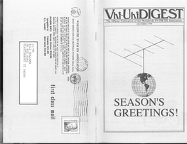 Vht-Uhidigest SEASON's GREETINGS!