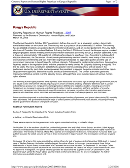 Kyrgyz Republic Page 1 of 21