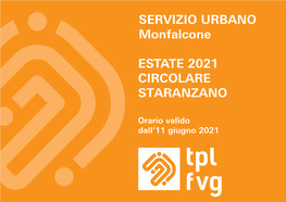 SERVIZIO URBANO Monfalcone ESTATE 2021 CIRCOLARE