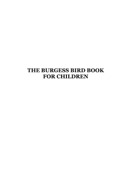 Burgess Bird Book for Children