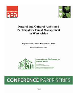 Natural and Cultural Assets and Participatory Forest Management in West Africa