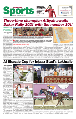 Three-Time Champion Attiyah Awaits Dakar Rally 2021 with the Number 301! 43Rd Dakar Rally Starts January 3 in Saudi Arabia