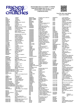 6 Pm CHURCHES and CHAPELS PARTICIPATING