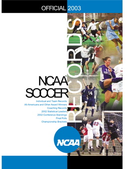 Official 2003 NCAA Soccer Records Book
