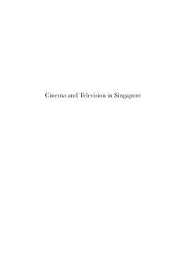 Cinema and Television in Singapore Social Sciences in Asia