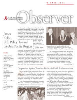 East-West Center Observer, Winter 2002