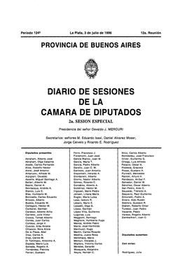 DIARIO DE SESIONES DE LA CAMARA DE DIPUTADOS 2A