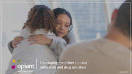 Developing Medicines to Treat Addictions and Drug Overdose