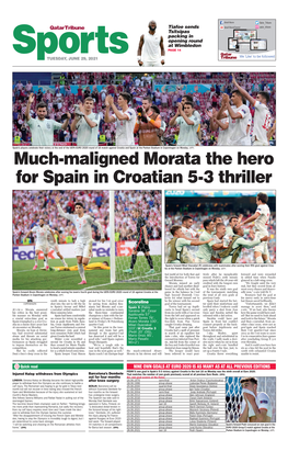 Much-Maligned Morata the Hero for Spain in Croatian 5-3 Thriller