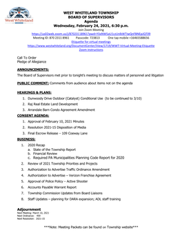 2021-02-24 Meeting Packet