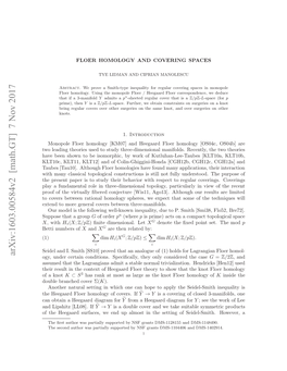 Arxiv:1603.00584V2 [Math.GT] 7 Nov 2017 Ups Htagroup a That Suppose That Three-Manifolds