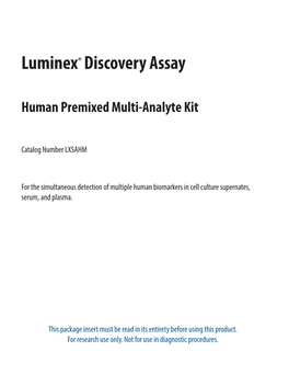 Luminex® Discovery Assay