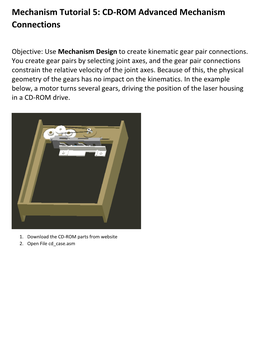 CD-ROM Advanced Mechanism Connections