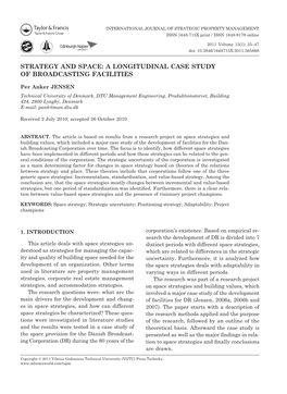 Strategy and Space: a Longitudinal Case Study of Broadcasting Facilities