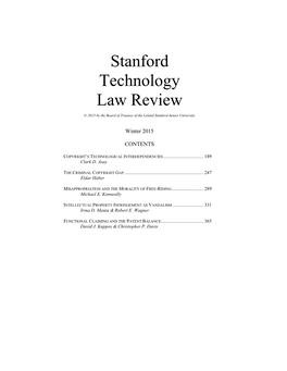 Stanford Technology Law Review