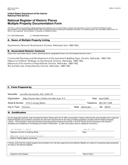 National Register of Historic Places Multiple Property Documentation Form