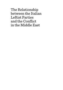 The Relationship Between the Italian Leftist Parties and the Conflict in the Middle East