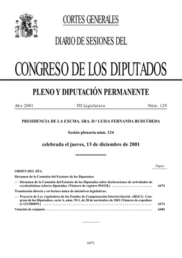 Congreso De Los Diputados Pleno Y Diputación Permanente