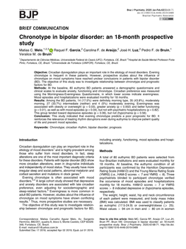 Chronotype in Bipolar Disorder: an 18-Month Prospective Study Matias C